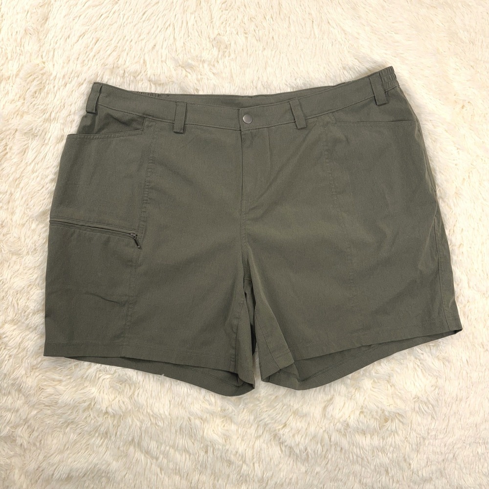 Duluth Trading Co Shorts Womens 22W Olive Green Cargo Hiking Outdoors Gorpcore